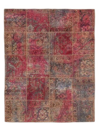 Tappeto Patchwork 162X202 Rosso Scuro/Marrone (Lana, Persia)