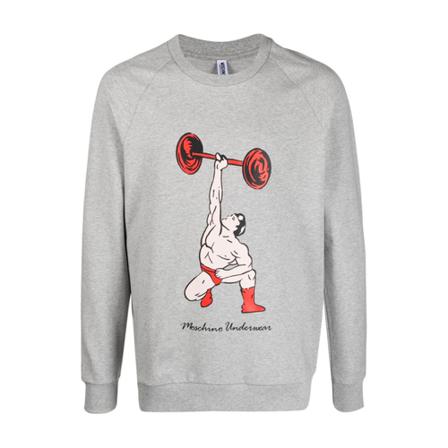Moschino, Sweatshirts Szary, Mężczyzna, Rozmiar: S