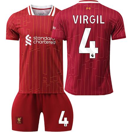 Liverpool 24-25 drakt nr 11 Salah 9 Firmino 66 Arnold 10 McAllister fotballdrakt Hjem nr 4 ingen sokker Home No. 4 no socks Size M