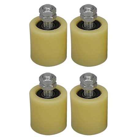 2 stk. Nylon Stål Flad R Hjul 6201 M12 Skrue Til Skydedør