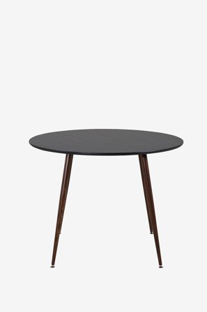 Venture Home - Spisebord Pia, Dia 100 cm - Svart - Spisebord - Fra Homeroom