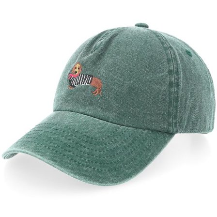 Iconic - Grön unconstructed Keps - French Hot Dog Vintage Washed Bottle Green A-frame Dad Cap @ Hatstore