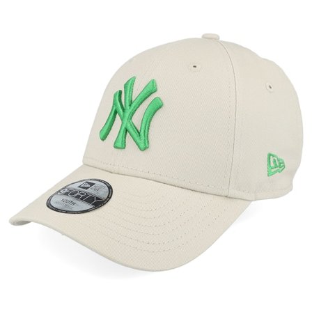 New Era - MLB Beige adjustable Cap - Kids New York Yankees League Essential 9FORTY Stone/Green Adjustable @ Hatstore