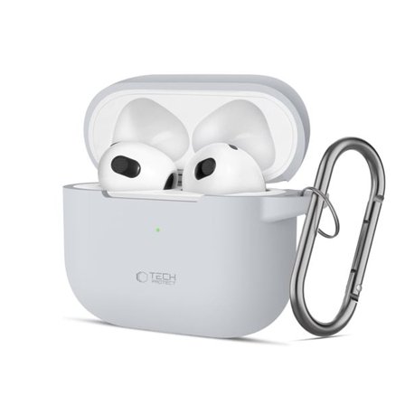 Tech-Protect silikonkroketui for Apple AirPods 3 - grå