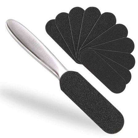 Fotskurare i rostfritt stål Förhårdnadsborttagare för fötter, Dubbelsidig fotfil Pedikyrtillbehör Professionella pedikyrverktyg för hård död hud 