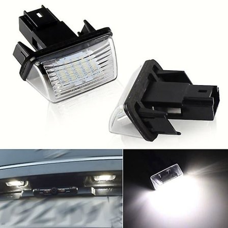 2 kpl LED-rekisterikilven valot Peugeot Citroen 206/207/307/308 C3-C6