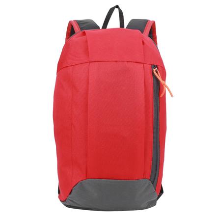 Utendørs sportsryggsekk nylon camping fotturer sykling reise sammenleggbar unisex rød med grå