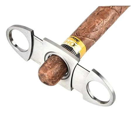 Cigarr Cutter Ny Rostfritt Stål Metal Classic Cutter Giljotin Cigarr Sax Gåva till Tändare Fackla tändare