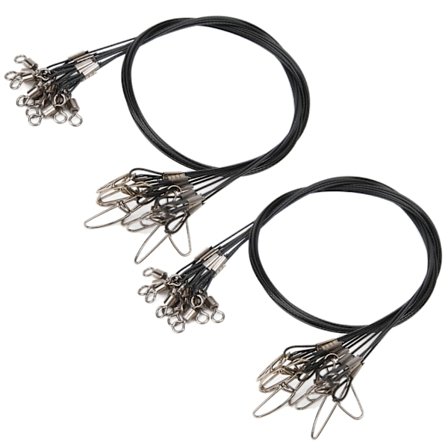 Fisktrådskoppel Anti Bite Teräksinen Kalastuslinja Pyörivä Musta Teräsjohto