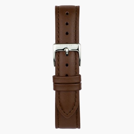 Lederarmband Braun - Silber -28mm