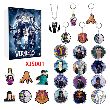 Ny Wednesday Adams 24 Dagers Nedtelling Halloween Blind Box Nedtellingsdekorasjoner Kreativ Gave