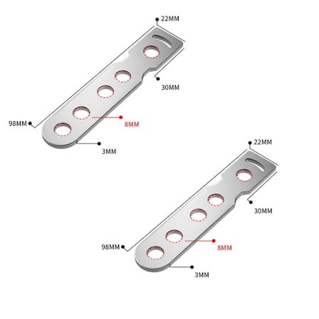 2 stk Motorcykler Spejle Bracket Bagudsigtsbeslag 1 1