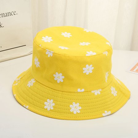 Hink med bred brätte, unisex, tryckt, vändbar, dubbelsidig, utomhus, solhatt för kvinnor