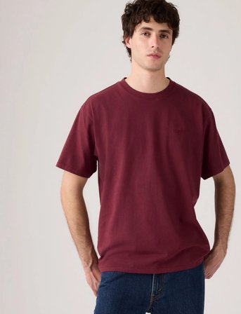 Levi's Red Tab Vintage Tee Garment Dy - Burgundy - L