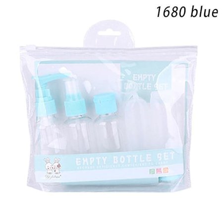 1 Set Tomma Flaskor Bärbar Sprayflaska Dispenserbehållare för Resor Kosmetika (1680blå)