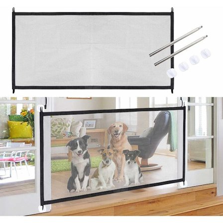 Mesh Hundegitter Udvidbart Sikkerhedsgitter kompatibelt Hunde Børn Foldbart Kæledyrsnet B