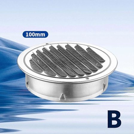 Rund 75-200 ventilationsrist rustfrit stål insektnet flange ventilationsrist