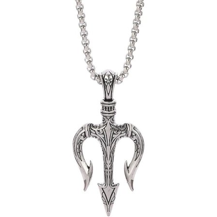 Trident Halskjede Gresk Halskjede Henge Smykke Bursdagsgave til Kjæreste (60x6CM)