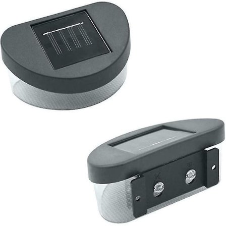 Solcelleveggmontert dør- og gjerdelys LED-drevne utendørs hagebelysning Lyssterk 3 stk hvit