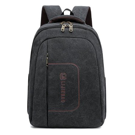 Herre stor kapacitet lærred enkel forretning skuldertaske-Sort