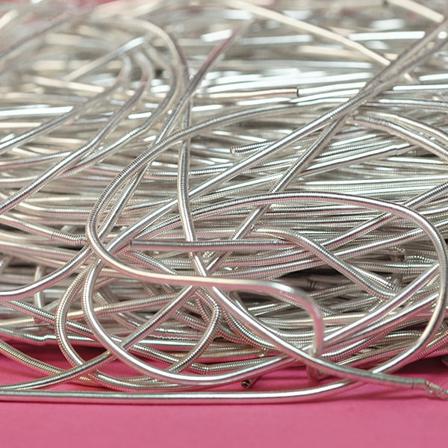 Mjuk Cannetille Wire För Pärlbroderier, 1mm Grov, Silver, Ca 35-