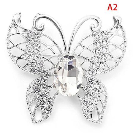 Alloy Rhinestone Butterfly Brosje Mote All-match skjerf Buckl