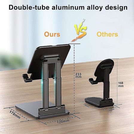 Justerbar surfplattehållare, universell skrivbordsdockningshållare för Ipad Pro, Ipad Air, Ipad Mini och andra smartphones