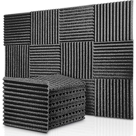 12-pak Akustisk Skum Paneler Kiler, Brandsikker Lydisolering Skum Støjreducerende Skum Til Stu