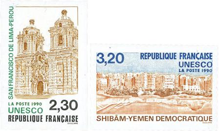 Frankrig 1990 - Tjenestemærker YT TS102-103 - Postfrisk utakket