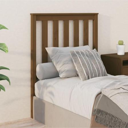 Vidaxl Sänggavel Honungsbrun 81x6x101 Cm Massiv Furu Brun