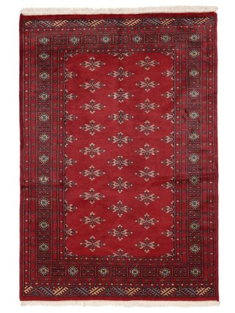 Pakistan Bokhara 2Ply Matta Orientalisk Mörkröd/Svart (Ull, Pakistan)