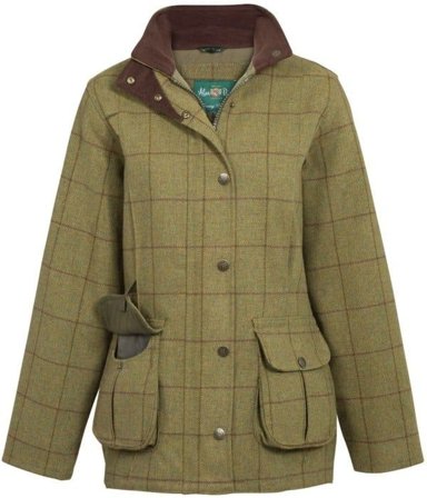 Alan Paine Rutland Ladies Waterproof Tweed Coat Lichen