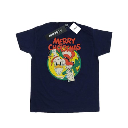 Disney Herr Donald Duck God Jul T-shirt XXL Marinblå