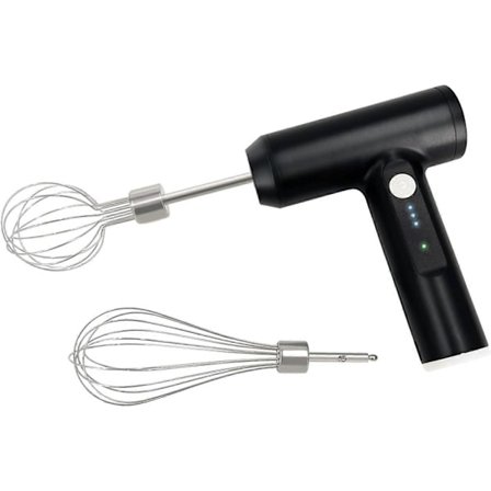 MINI Trådløs Elektrisk Håndmixer til Husholdningsbrug, USB Genopladelig Håndholdt Æggepisker med 2 Aftagelige Piskeris, 3 Hastighedsindstillinger, 