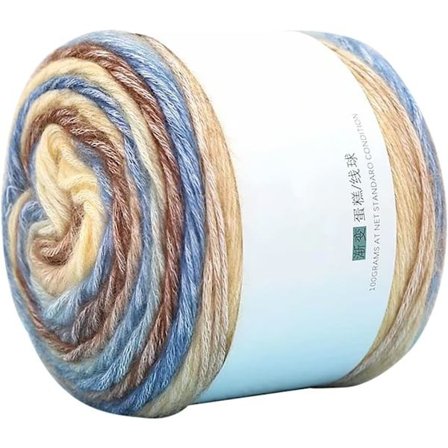 100g Uldgarn til strikning, blødt håndlavet strikkegarn, farveskiftende garn til strikning (Style 3)