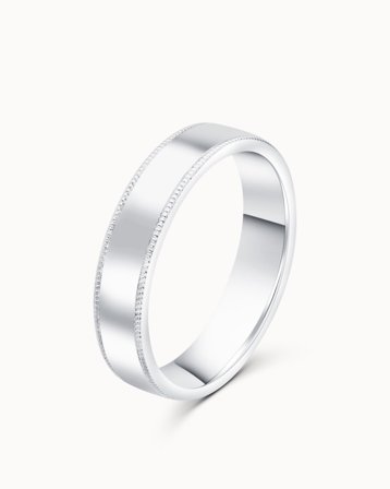 Gladde Ring Michael voor Heren 18K Witgoud - Verlovingsringen & Trouwringen van Vanbruun