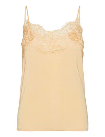 Slclara Singlet Top Ærmeløs Top Orange Soaked In Luxury