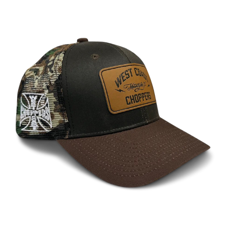Kappe West Coast Choppers Hunter Trucker Braun Tarnfarbe Einheitsgröße