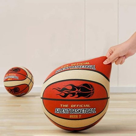 Handleshh Stille Skum Basketball Indendørs Dribling Stille Basketball Orange Sky