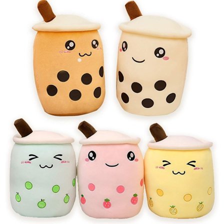 Søt Tegneserie Boba Melkete Plush Dukke, Giant Boba Bubble Plush Stuffet Teekopp Pute Gaveleker - Kaffe