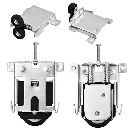 2 stk. Skydedørsrulle, Garderobeskydedørsrulle, Konveks Hjul Møbeldele, Udskiftningstilbehør til Garderobe