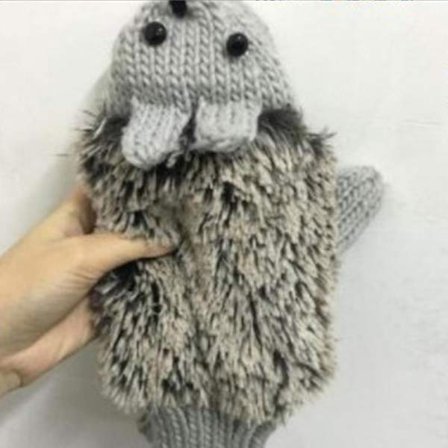 Damhandskar i form av igelkott utan fingrar