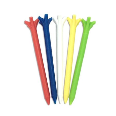 100 st golftee 83 mm femklor spik plasttee slumpmässig professionell 5 färger 83 mm friktion mindre noll 5 spets golf