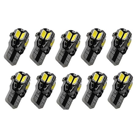 Bil Interiør Kile Lyspære Bredde Lys Skiltlys Parkeringslys Automatisk Signal Lys T10 5630 8SMD 6000K