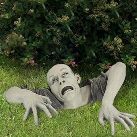 Halloween Dekoration Skräck Crawling Ghost Garden Staty Rekvisita