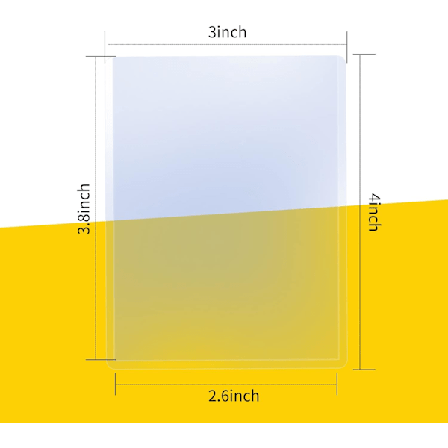 100-pack 3"x4" hårda plastkortskydd Toppladdare för kort,