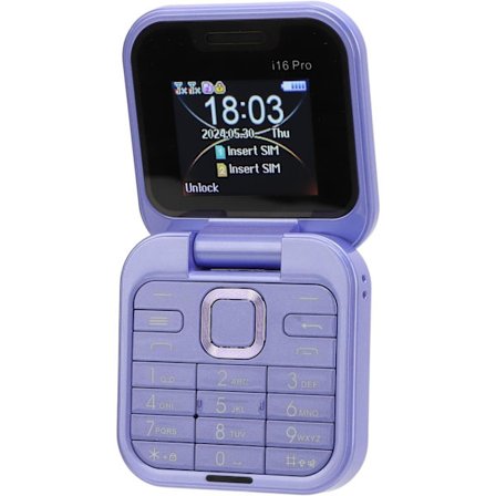 2G Mini Flip-telefon - Dubbla SIM-kort, FM-radio (Blå)