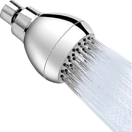 Korkeapaineinen suihkupää 3 tuumaa, tukoittumaton ja vuotamaton kiinteä suihkupää kromilla, säädettävä pyörivä messinkipalloliitos rentouttavaan ja 