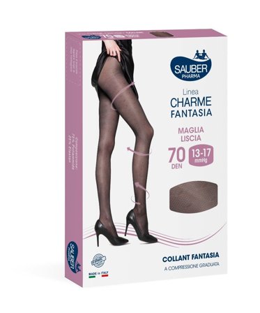 Sauber Linea Charme Fantasia Collant 70 Den Rombi Pois Taglia 3