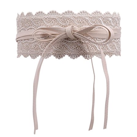 Naisten leveä vyötärö virkattu pitsikukkavyö, yllätyslahja